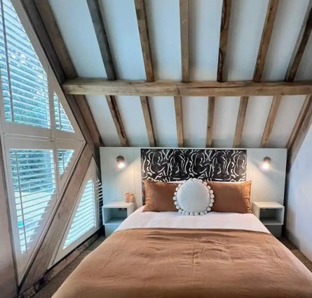 King bedroom under the eaves