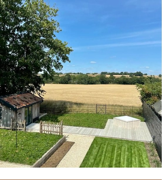 Garden and farmland views